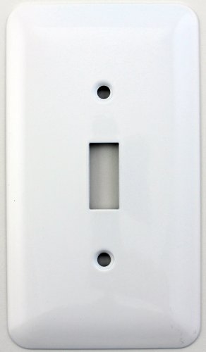 Mulberry Princess Style White Single Gang Toggle Switch Wall Plate