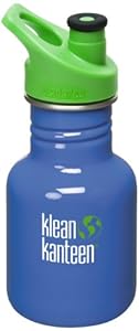 Klean Kanteen Kid's Stainless Steel Bottle with 3.0 Sport Cap (Lagoon Blue, 12-Ounce)