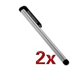 GTMax Silver Touch Screen Stylus Pen - 2 Pack for Verizon Samsung Fascinate Galaxy S CDMA Cellphone