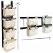 Storage/Magazine Rack with 4 Canvas Baskets By Winsome Furniture