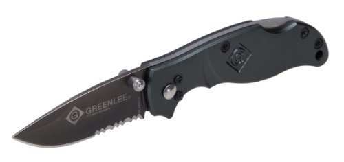 Greenlee 0652-25 Aluminum Titanium-Coated Drop Point Pocket Knife Greenlee 0652-25 Aluminum Titanium-Coated Drop Point Pocket Knife
