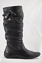 Via Uno leather pull on slouch winter boots available in black or chocolate brown. Free UK P&P. Sale price &pound;69.99