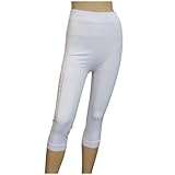 Plus Size White Capri Legging