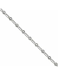 14K White Gold Holds 11 2.6mm Stones .77ct Fancy Tennis Bracelet Mounting