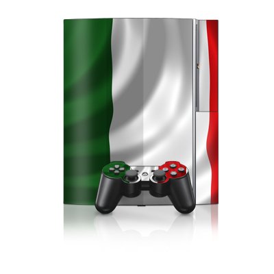 Italian Flag Design Protector Skin Decal Sticker for PS3 Playstation 3 Body Console