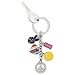 Coach Rhinestone Peace Love Happy Charm Keyfob Keychain in bag
