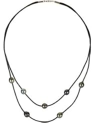 Sterling Silver Tahitian Cultured Pearl 18 by US Gems