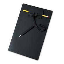 MMF Industries Clipboard with Wedgy Pen, 8.5 x 11 Inches, Black (258470004)