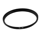 Gino Camera Lens 72mm-74mm Step Up Filter Black Metal Adapter Ring