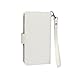 iPhone 5 5S Case, xhorizon TM Premium Leather Folio Case [Wallet Function] [Magnetic Detachable] Fashion Wristlet Lanyard Hand Strap Purse Soft Flip Book Style Multiple Card Slots Cash Compartment Pocket with Magnetic Closure Case Cover Skin ZA5 for iPhone 5/5S - White