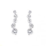 Bling Jewelry Sterling Silver CZ Love Journey Earrings