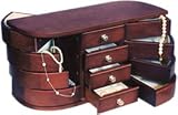Swing-out Contemporary Walnut Jewelry Box