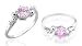 Round Cut Pink Cz Ring Sterling Silver