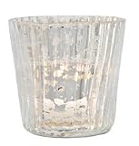 315Q3qE2rzL. SL160  Silver Mercury Glass Tealight Holder (vertical motif)