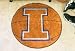 NCAA ILLINOIS ILLINI BASKETBALL SHAPED DOOR MAT RUG