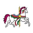 CAROUSEL HORSE Temporary Tattoo 2x2