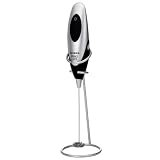 BonJour Primo Latte Frother with Stand, Black/Brushed Aluminum