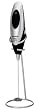 BonJour Primo Latte Frother with Stand, Black/Brushed Aluminum