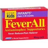 Feverall Infant Acetaminophen Suppositories 80 Mg - 6 ea, 2 Packs