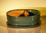 315Q9HnOxIL. SL160  Bonsai Boys Ceramic Bonsai Pot   Land Water with Attached Matching Tray 12 0 x 9 25 x 4 25
