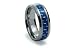 Tungsten Carbide Ring with Blue Carbon Fiber Inlay 8mm