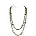 HinsonGayle Artisan Collection "Anastasia" Double Strand Green Cultured Pearl and Agate Necklace