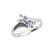 1/3cttw Genuine Marquise Tanzanite and Diamond Accent 10K White Gold Ring Size 7