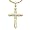 14K Yellow Gold Diamond Cross With 16 inch Chain