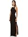 PattyBoutik Women's Crewneck Halter Side Slit Maxi Dress