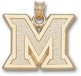 Miami Of Ohio Redhawks 14KT Gold M Pendant