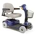 Maxima 4-Wheel HD Scooter w/ 55AH Batteries & Charger + Flat Free Tires - Color Candy Apple Red - 22x18 Hi-Back DLX Black Vinyl Seat