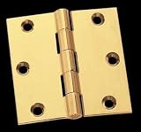 Door Hinges Bright Solid Brass, 3.5 x 3.5 Square Hinge