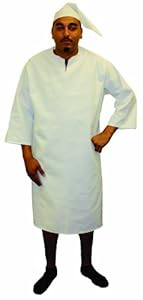 Alexanders Costumes Night Shirt with Cap, White, Large