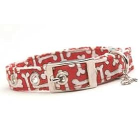 Designer Dog Collar ~ Red Bones ~ by Dixie Digs