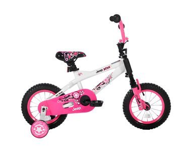 Girls' 12-Inch Pink & Black Jeep Bike
