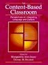 The Content-Based Classroom: Perspectives on Integrating Language and Content