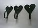 Wrought Iron Hook-Heart Shaped-Lot of 3-Hand Made