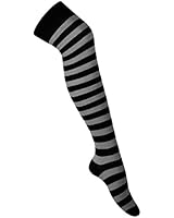 Lisli&reg; Women Girl Striped Over the Knee Thigh High Stockings Long Socks