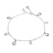 Sterling Silver Claddagh and Bead Charm Anklet