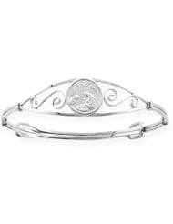 Sterling Silver Childrens Adjustable Guardian Angel Bracelet