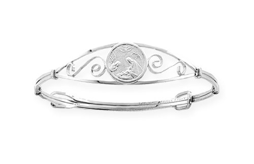 Cheap Girls Jewelry Sterling Silver Childrens Adjustable Guardian Angel Bracelet For Sale