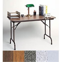 Melamine Standard Fixed Height Folding Table (18 in. x 48 in./Black Granite) On Sale