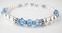 Damali .925 Sterling Silver Crystal Bracelet in March Aquamarine Swarovski Crystal Birthstones