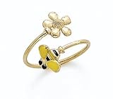14K Enam Bee/Flower Toe Ring - GH24224