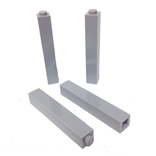 Lego Parts: Brick 1 x 1 x 5 - Solid Stud (Pack of 4 - LBGray)