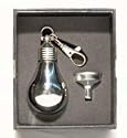 Outer Rebel Fashion Flasks & Smoking Accessories- 1 oz. Lighbulb Shaped Stainless Steel Mini-Flask Giftset with Funnel and Clip