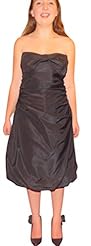 Strapless Silk/Taffeta Lace  Party Dress  With a Bow(s)