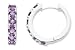 2 3/4 Carat Amethyst Silver Hoop Earrings