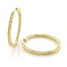  : FASHION CZ EARRINGS SMALL SIZE GOLD PLATED PAVE CZ HOOP EARRINGS