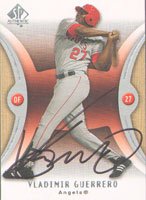 Vladimir Guerrero, Los Angeles Angels, 2007 Upper Deck SP Authentic Autographed Card